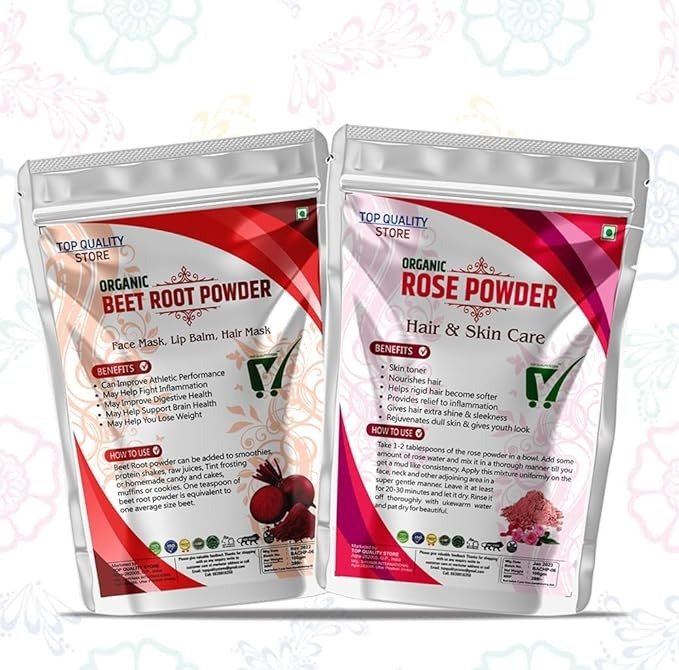 TQS Natural Beetroot & Rose Petal Powder 200gm