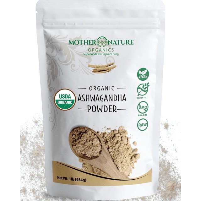 Organic Ashwagandha Powder - 100% Pure, Raw Ashwaganda Root - Powerful Adaptogen Herb Supplement - Non-GMO, Vegan, Gluten-Free 200gm