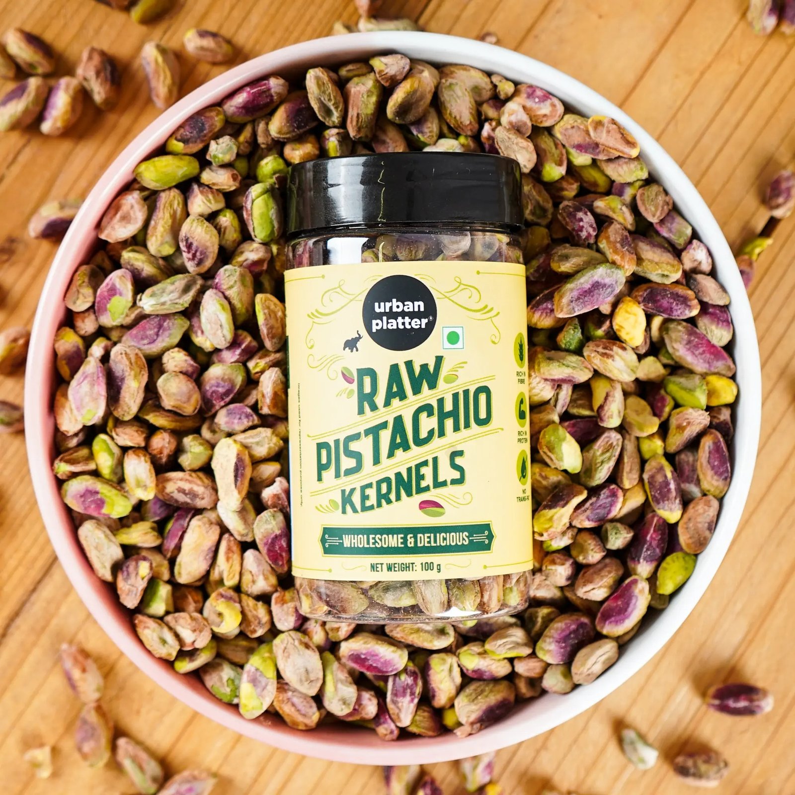 Urban Platter Raw Shelled Pistachio Kernels, 100g