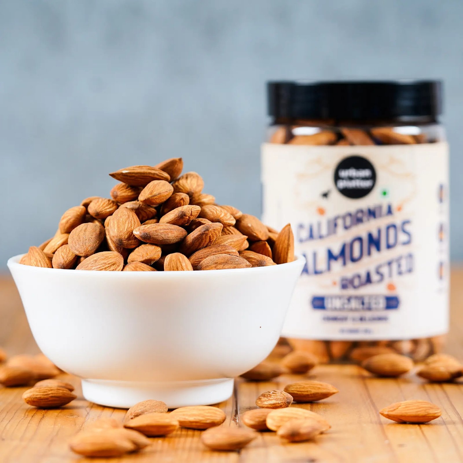 Urban Platter Roasted Unsalted California Almonds, 200g