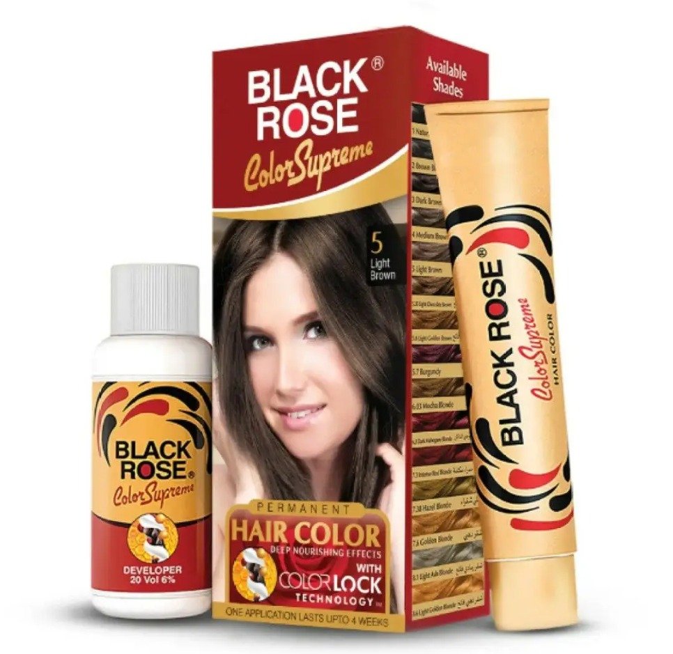 Black Rose Color Supreme Hair Color - Shade No 5 Light Brown Best Quality
