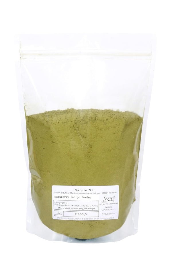 NatureVit Indigo Powder β Natural Hair Dye for Healthy, Lustrous Hair