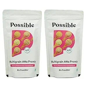 Possible Multigrain Atta Pre- Mix | Helps in Weight Loss | 50% More Protein Than Regular Atta- 400 GMS (2 X 200 GMS)