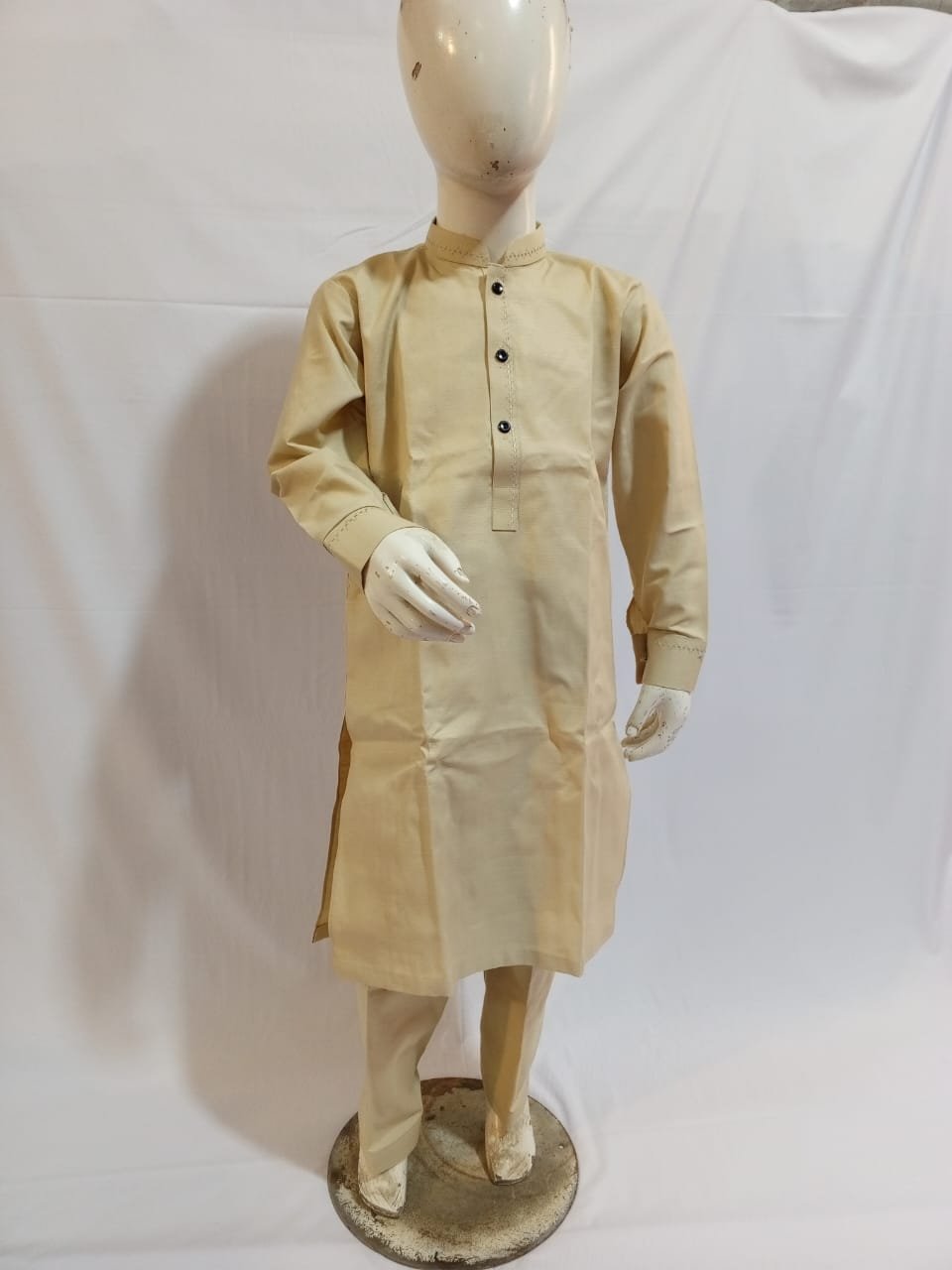 winter shalwar kameez for Boys Wash n Wear creamy