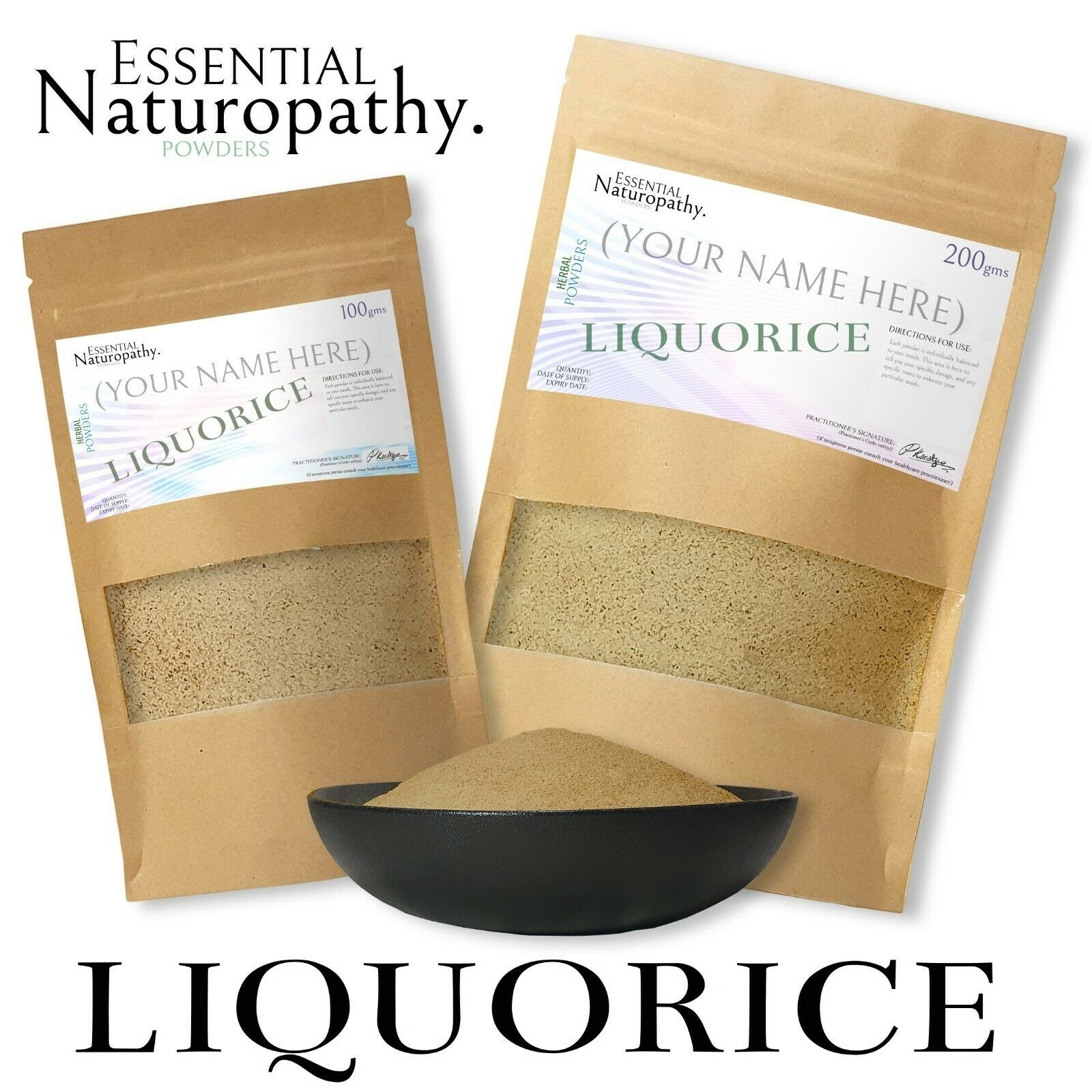 LIQUORICE / LICORICE POWDER (ROOT) 100% Certified Organic (Glycyrrhiza glabra)200g