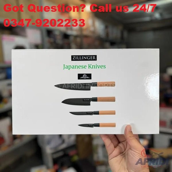 4 Piece Japanese Kitchen Knives Set