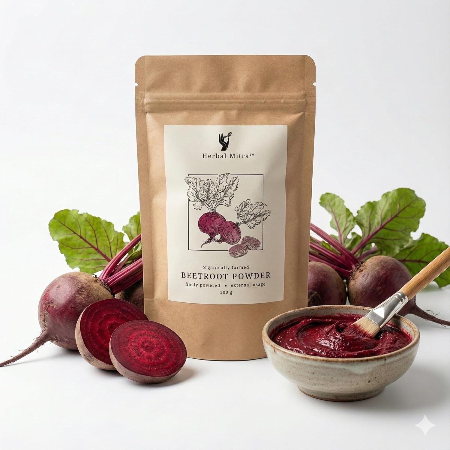 Pure & Natural Beetroot Powder 100 Gms For Skin Brightening, Healthy Pinkish Skin & Rosy Cheeks, Glowing & Shiny Skin Face Pack | Paraben & Sulphate Free