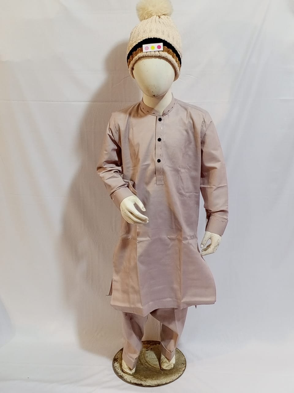 winter shalwar kameez for Boys Wash n Wear skin brown