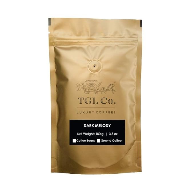 TGL Dark Melody 100% Arabica Roasted Coffee Beans (100 Grams) | Coffee Beans