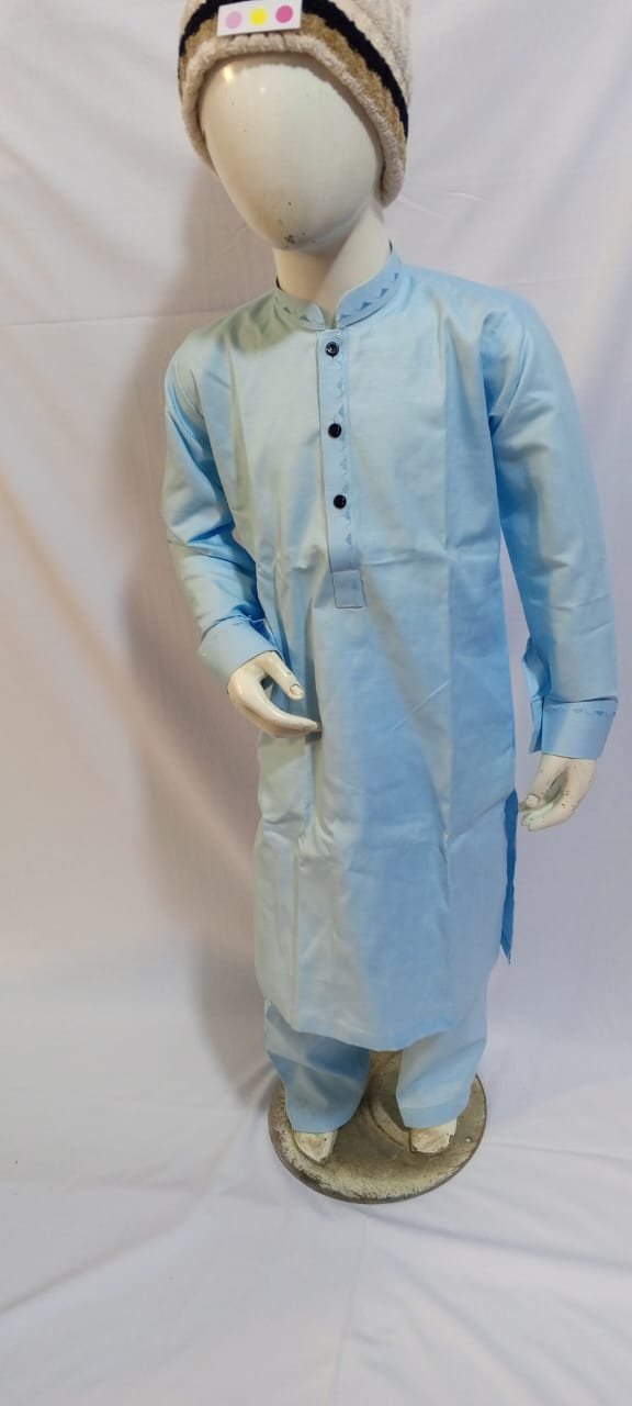 winter shalwar kameez for Boys Wash n Wear SKY BLUE