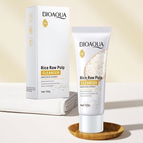 BIOAQUA Rice Raw Pulp Skin Whitening Product - Facial Cleanser 100g BQY41005