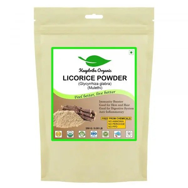 Keeptribe Organic Licorice (Mulethi) Powder | Best for Hair & Skin Care 100gm