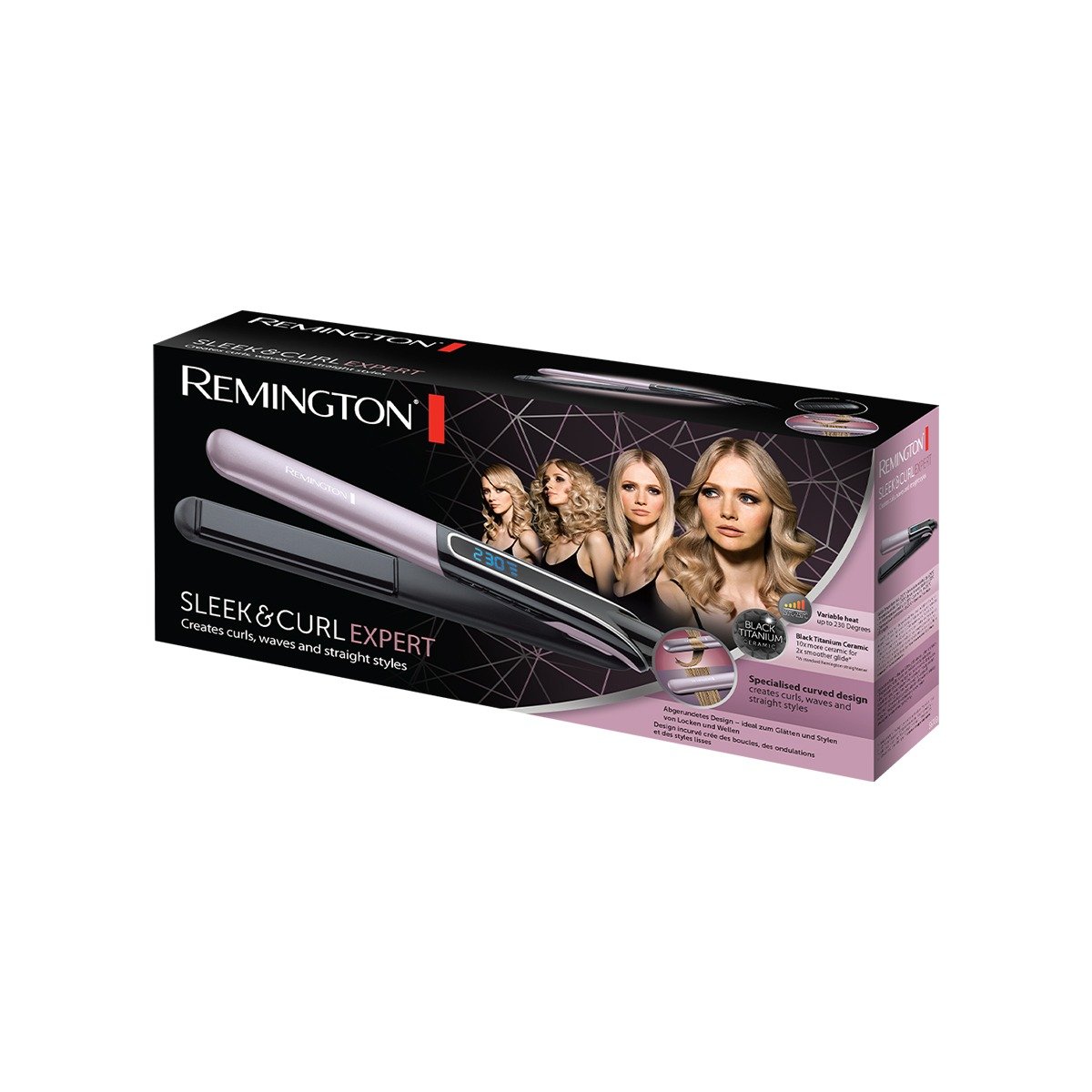 Remington-SLEEK & CURL EXPERT STRAIGHTENER S6700