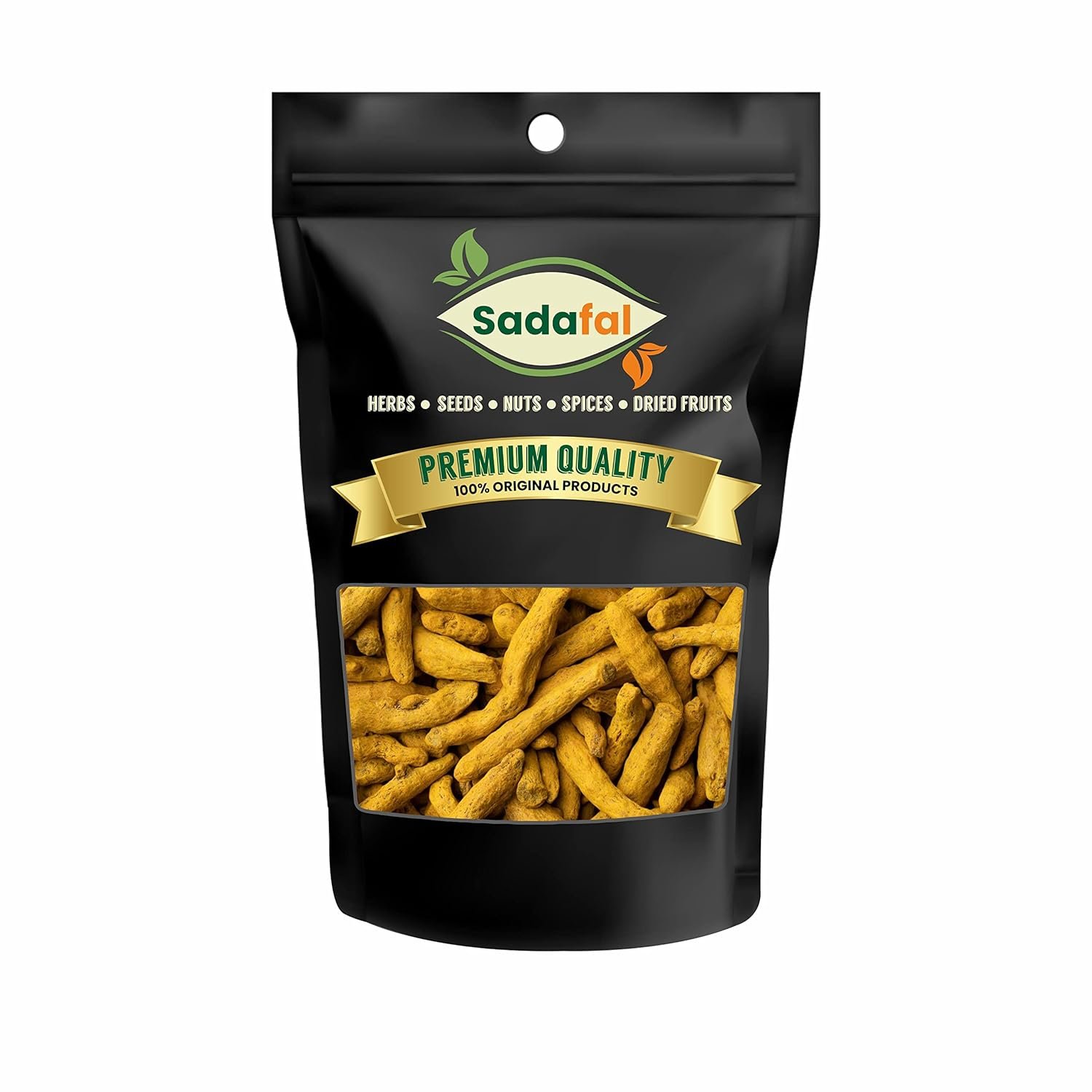 Sadafal Turmeric Whole Sticks (Haldi Gathhiya, Sabut Haldi, Haldi Gaanth): Fresh Aromatic Spice Sticks - Harness the Vibrant Flavor and Health Benefits of Whole Turmeric (400g