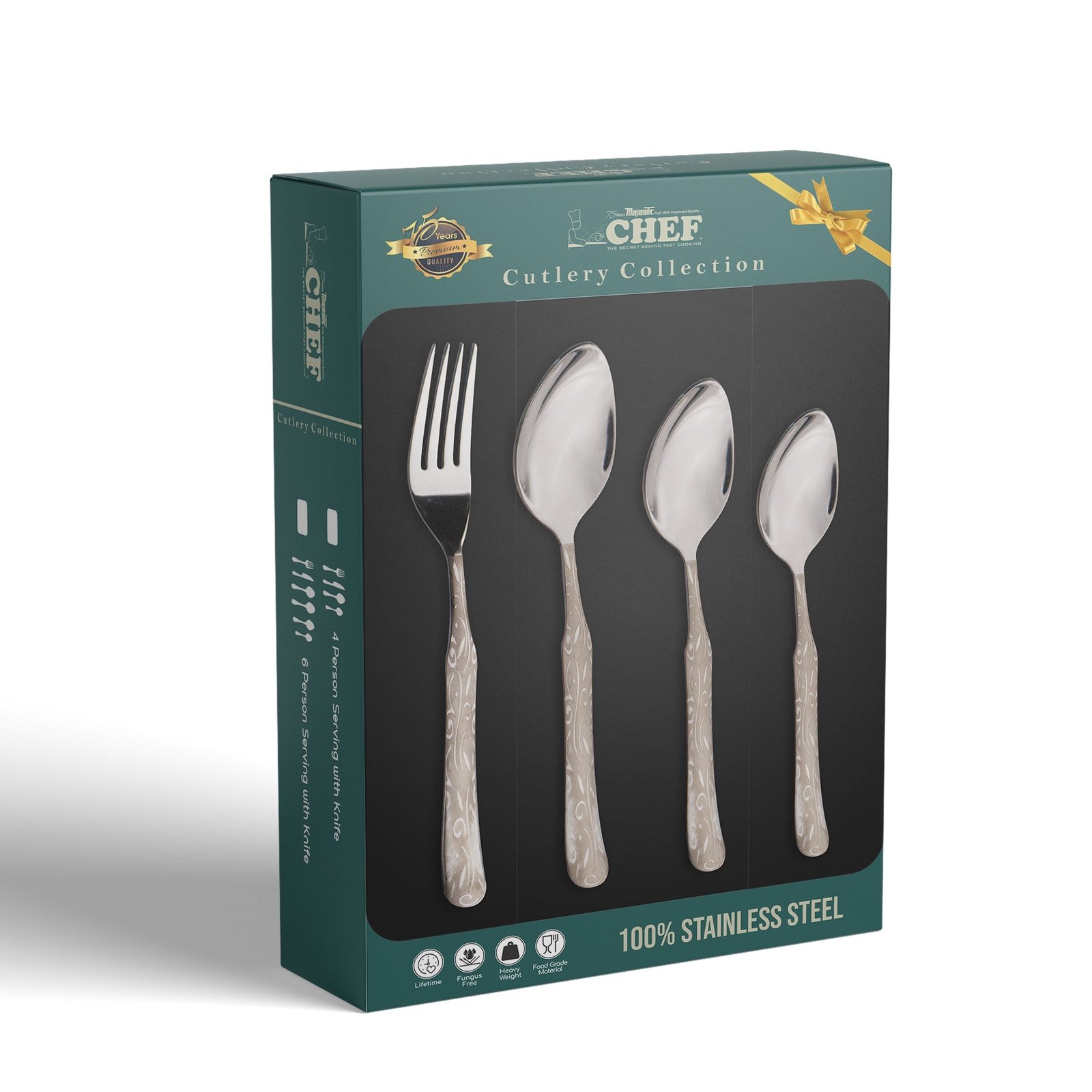 Chef 28 Pcs Stainless Steel Cutlery Set - New Flower