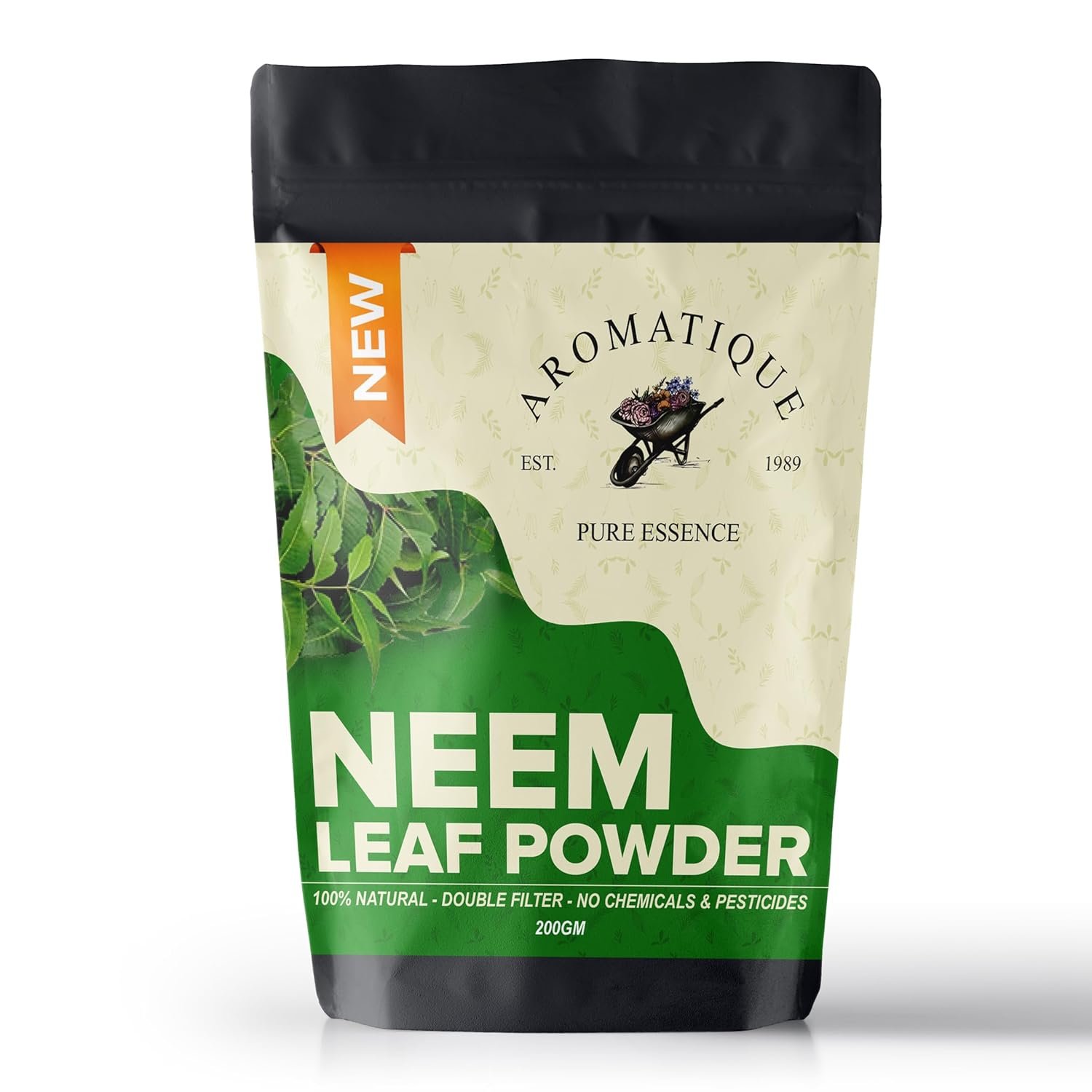 Aromatique Neem Leaves Powder for Silky Hair and Pimple Free Clear Skin -200Gms