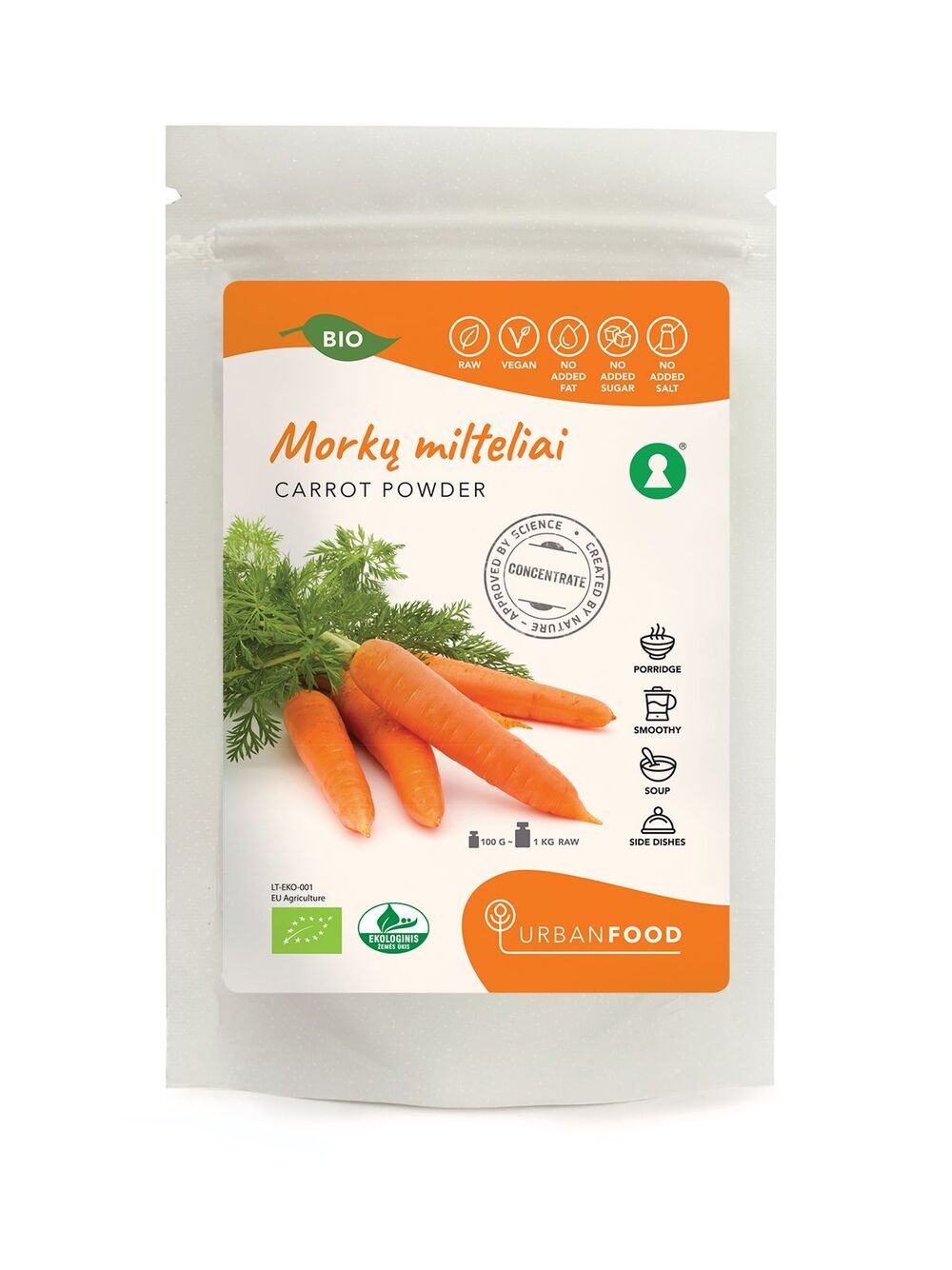 Carrot powder, 100 g - ORGANIC