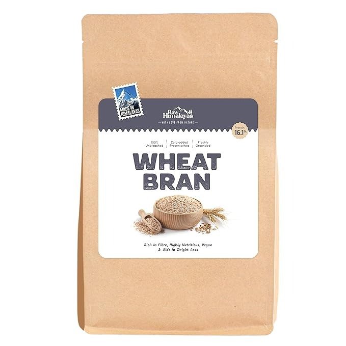 Raw Himalayas Wheat Bran, Unbleached | Highly Nutritious | Rich in Fibre | Himalayan Wheat Bran (2) 1kg