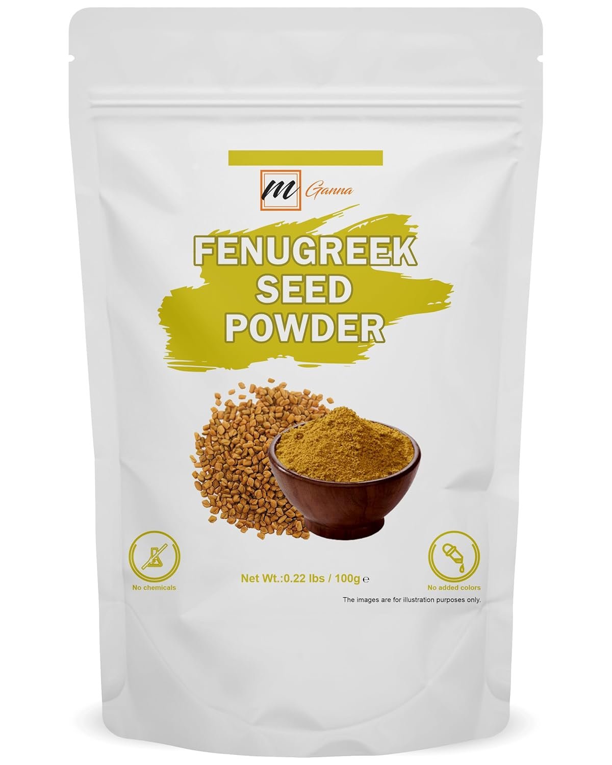 mGanna Methi/Fenugreek Seed Powder - Authentic Indian Spice Blend 0.22 LBS / 100 GMS