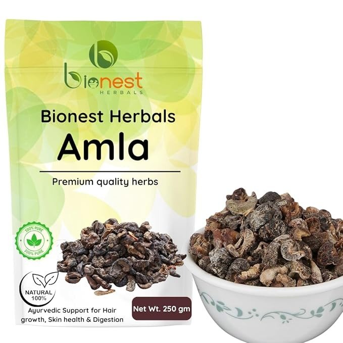 Bionest Herbals Dried Amla 250g – Sun-Dried Indian Gooseberry | Amla Sukha/Nellikai/Awla for Immunity, Hair, Skin & Digestion | Natural Vitamin C-Rich Superfood – No Preservatives
