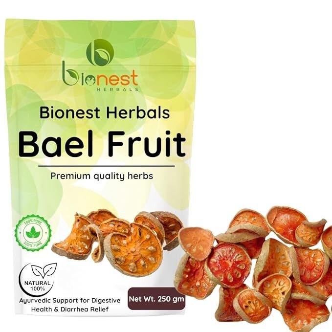 Bionest Herbals Bael Fruit 250g – Bilva Phal/Wood Apple/Vilvam | Dried Ayurvedic Fruit for Digestion, Constipation & Gut Health – Sun-Dried & Natural