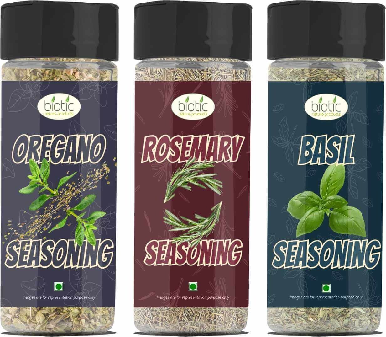 Dried Herbs Oregano, Rosemary and Basil Mixed Herbs Seasoning Combo Pack (85gm)