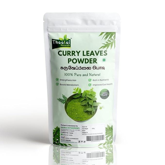Thaalai Naturals Curry Leaves Powder | Karuveppilai Powder | Kadi Patta (200g)
