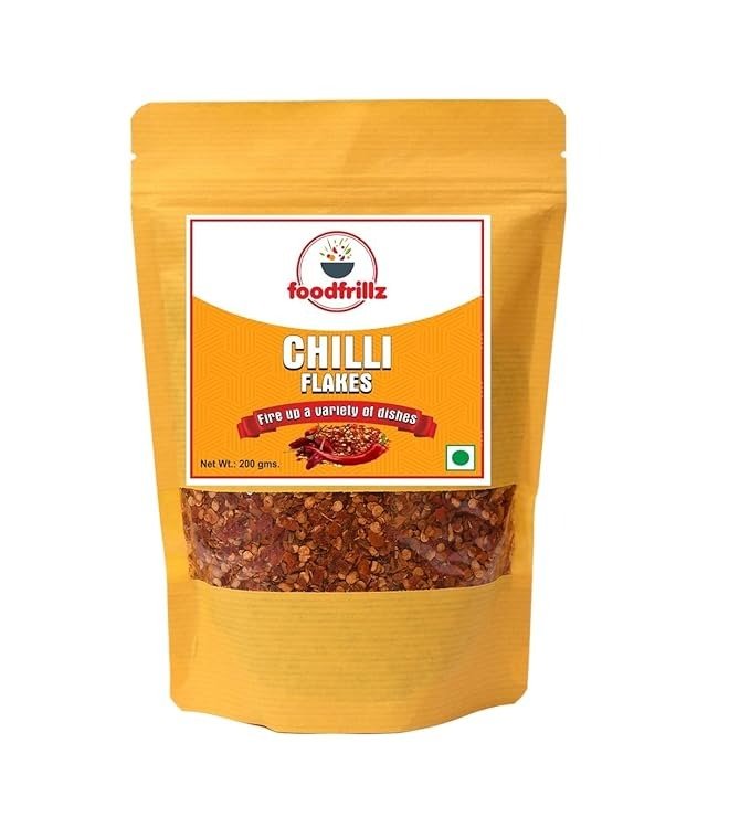 foodfrillz Red Chilli Flakes, (200 grams)