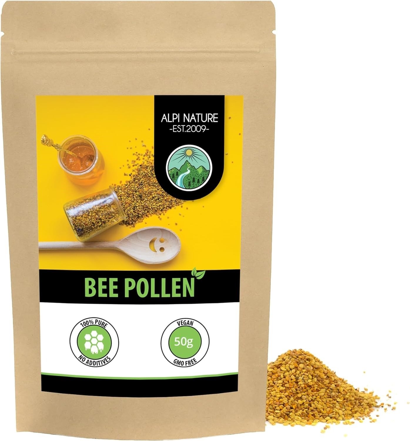 Bee Pollen Natural bee Pollen, Dried, Without additives from Multi-Pollen -50gm