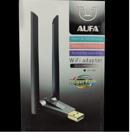 Premium Version Alfa -Aufa W136 wifi receiver/wifi adaptor-Dual High gain Antenna-IEEE802.11n 300 MBPs Drivers Installed For Window 10,11 CD Included For Previous Windows