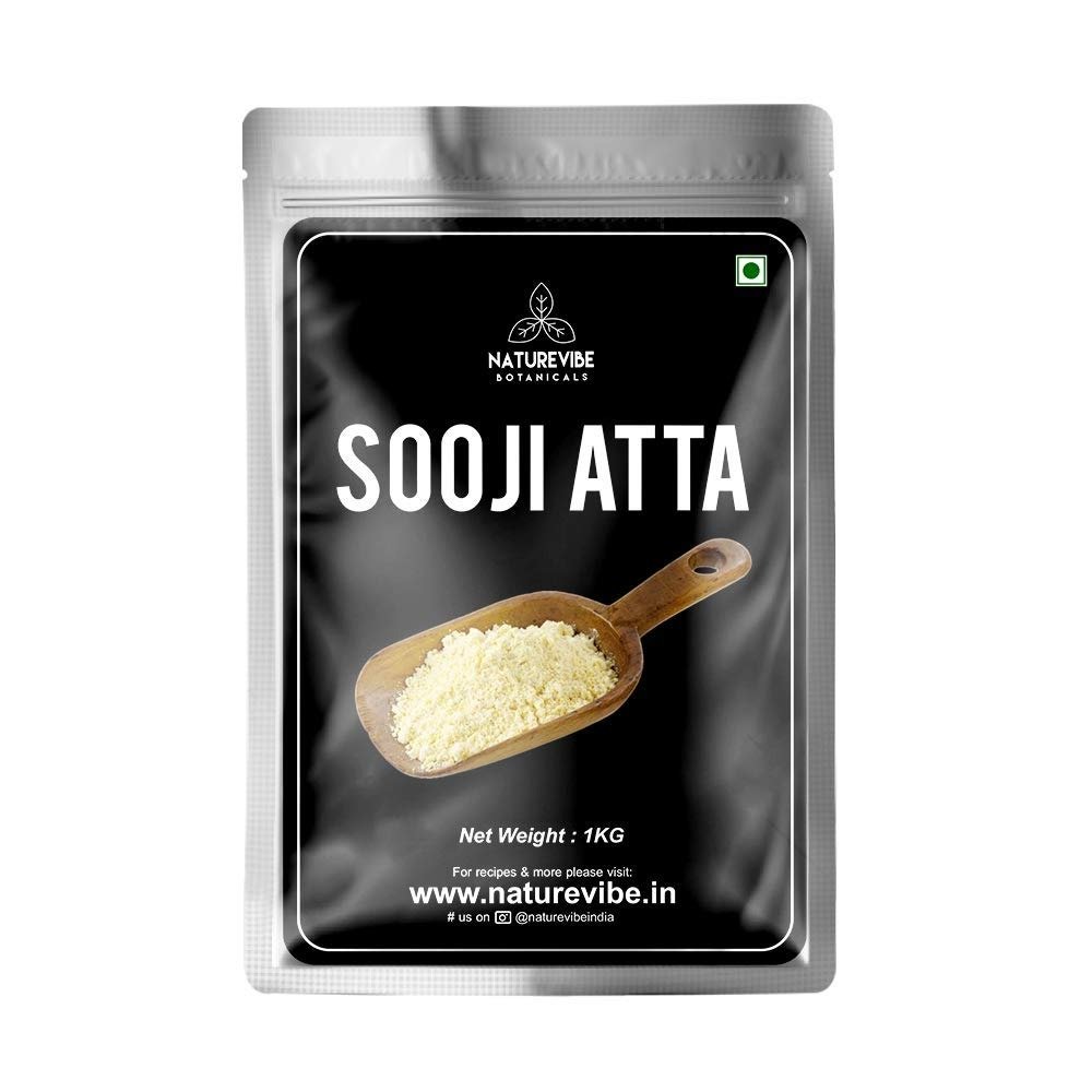 Naturevibe Botanicals Organic Sooji Rava - 1Kg | Suji Rawa
