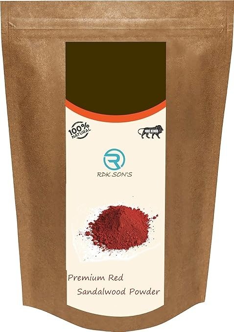 RDK SON'S® 100% NATURAL Red Sandalwood Powder, Lal Chandan Powder Raktha Chandana Podi, Pterocarpus santalinus, Face Mask, red sanders | All Natural, and Pure & organic (50 Grams)