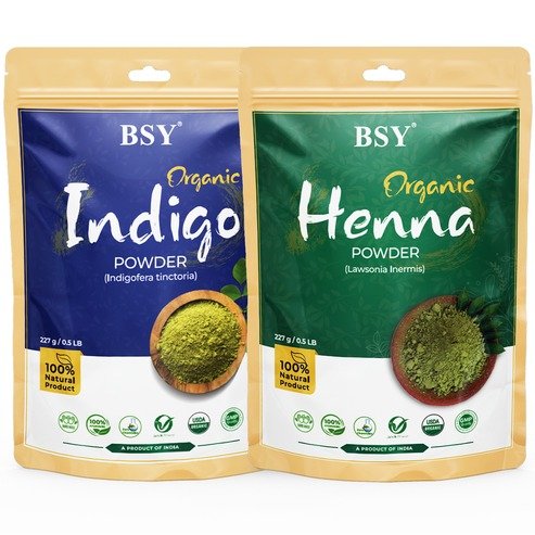 BSY Organic Indigo and Henna Powder Combo