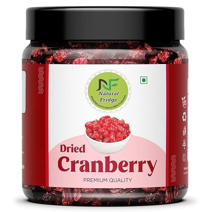 Natural Fridge Dried Cranberry 100gm | 100% Natural Dehydrated Cranberries Dry Fruit, Rich in Calcium, Vitamin, Antioxidants