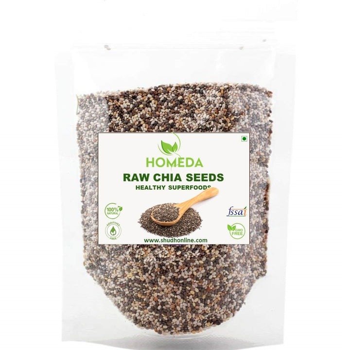 Organic Chia Seeds for Weight Loss | Premium, Raw, Unroasted Rich in Fiber 200gm
