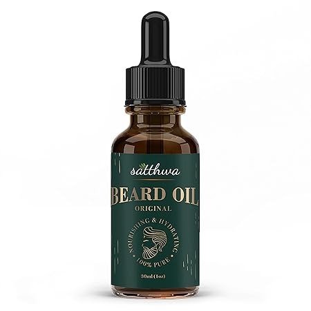 Satthwa Beard Oil With Oud Wood Oil - 30ml - Restore Natural Moisture and Soften Your Beard To Help Relieve Beard Itch