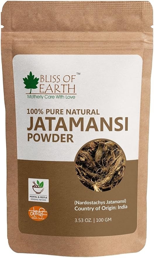 Bliss of Earth 100% Pure & Natural Jatamansi Powder For Hair Growth & Eating, 100gm