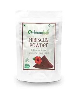 HENNAHUB Hibiscus Powder 200g for Face Pack, Skin Care and Face Mask