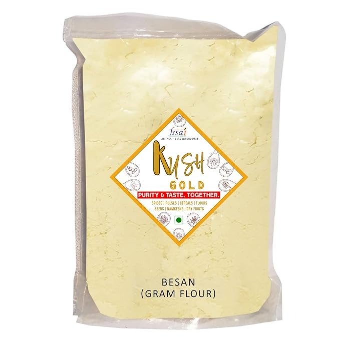 Kush Gold Pure & Natural Gram Flour/Besan/Chana Atta/Bengal Gram - 100% Chemical Free (750gm Pack)