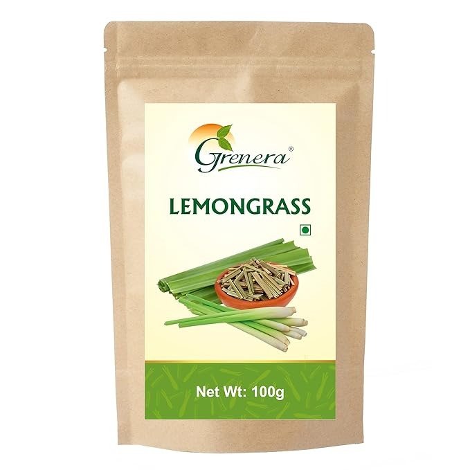Grenera Pure Lemongrass Leaves Dried | Lemongrass Tea | Thai Curry Cooking (100 grams)