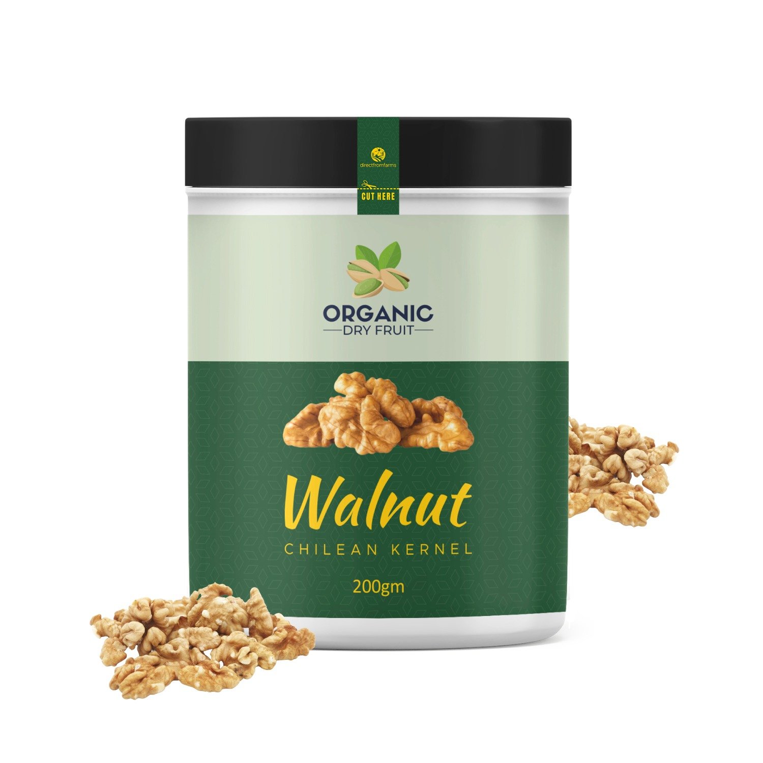 Organic Dry Fruit Premium Quality Of Chilean Walnuts Kernel 200G