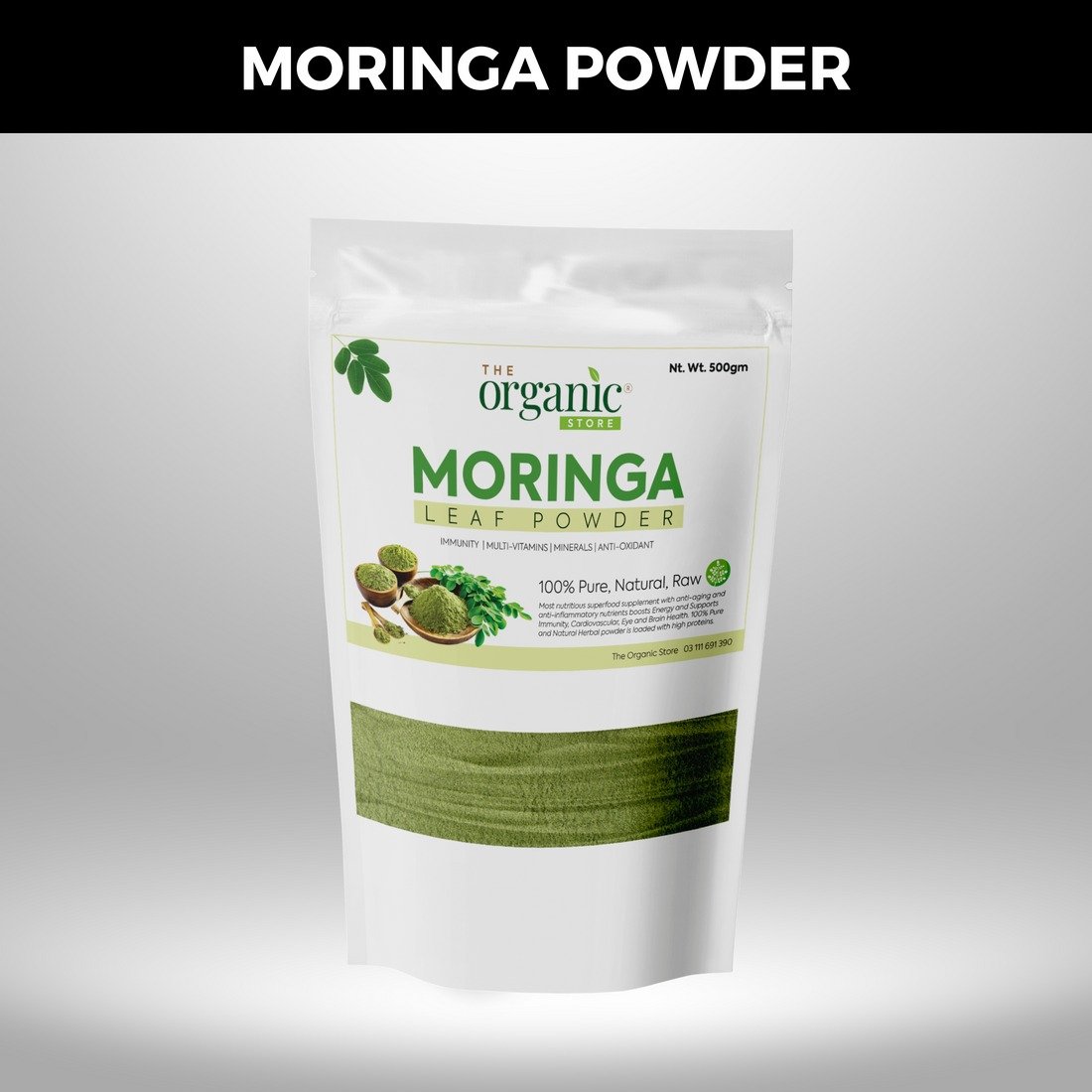 Moringa Leaves Powder - Raw, Pure, Natural - Oleifera