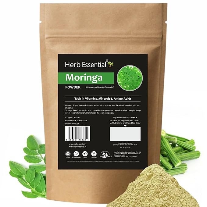Herb Essential Moringa Leaf Powder,100 g | Healthy Superfood,100% Natural