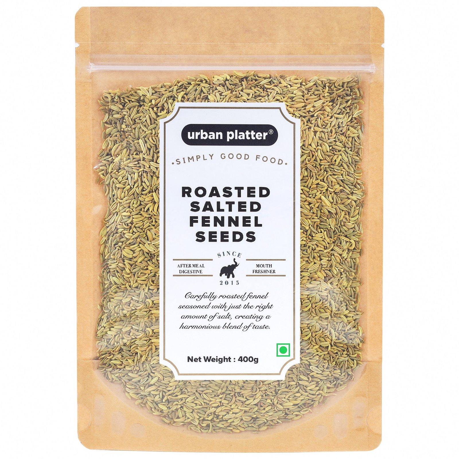 Urban Platter Roasted Salted Fennel Seeds, 400g