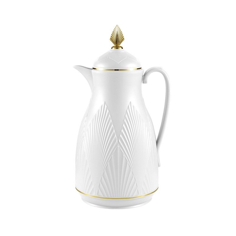 SUNLIFE Vacuum Flask Glass Arabic Coffee Pot New Patent Design Hot Selling 1.0L White Vacuum Flasks & Thermoses Coffee Jug 60pcs
