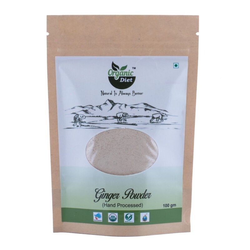 Organic Diet Organic Ginger(Sauth) Powder, 100 Gram
