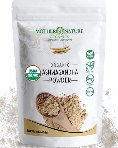 Organic Ashwagandha Powder - 100% Pure, Raw Ashwaganda Root - Powerful Adaptogen Herb Supplement - Non-GMO, Vegan, Gluten-Free