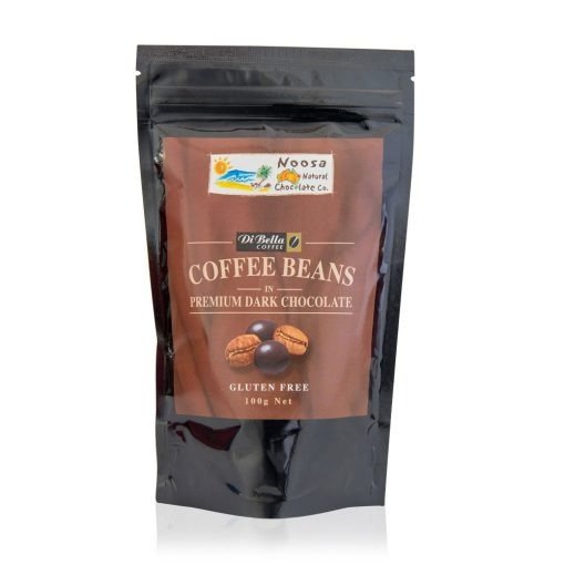Noosa Natural Chocolate Co Di Bella Coffee Beans in Premium Dark Chocolate 100g