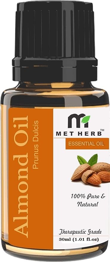 Metherb Almond Essential Oil, Pure and Organic, 30 ml