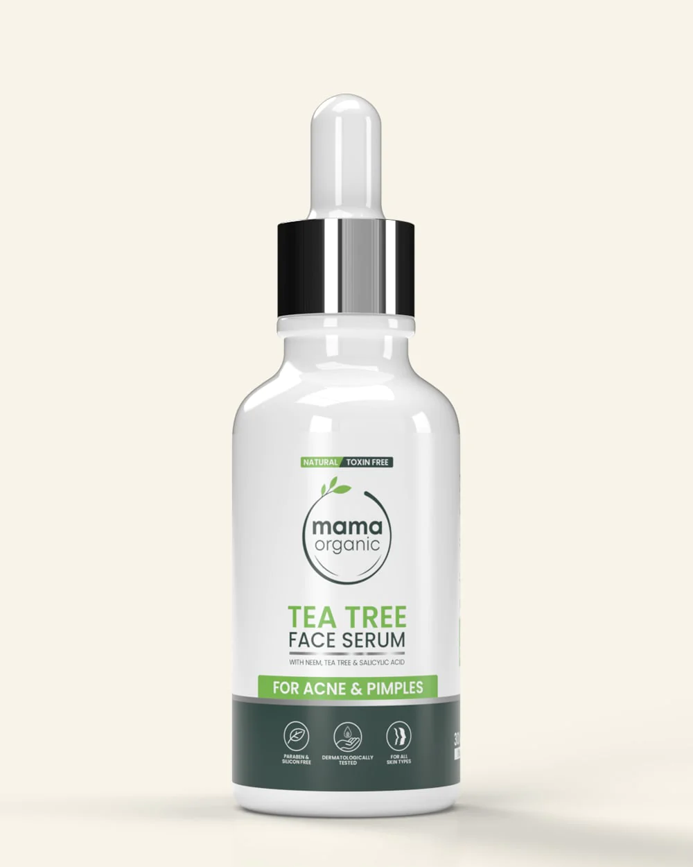 Tea Tree Face Serum For Acne & Pimples With Neem, Tea Tree & Salicylic Acid - 30ml